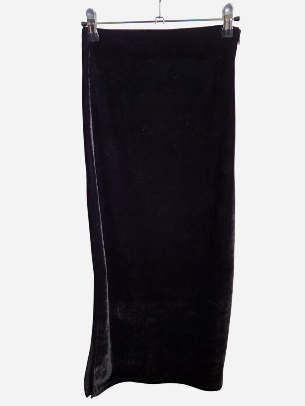 Black velvet maxi skirt with double slit from delia's / Dolls Kill